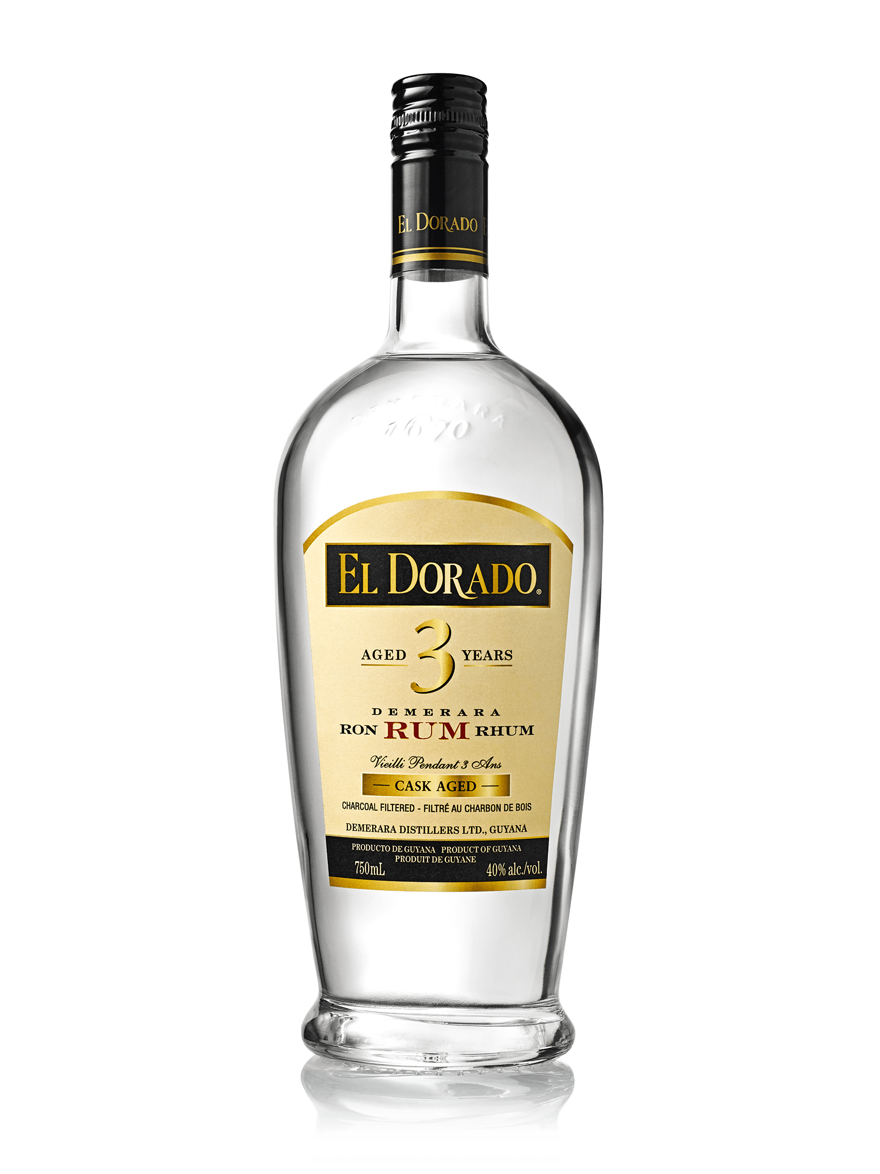 El Dorado 3 Year Old Fine Cask Aged Rum 1L Guyana