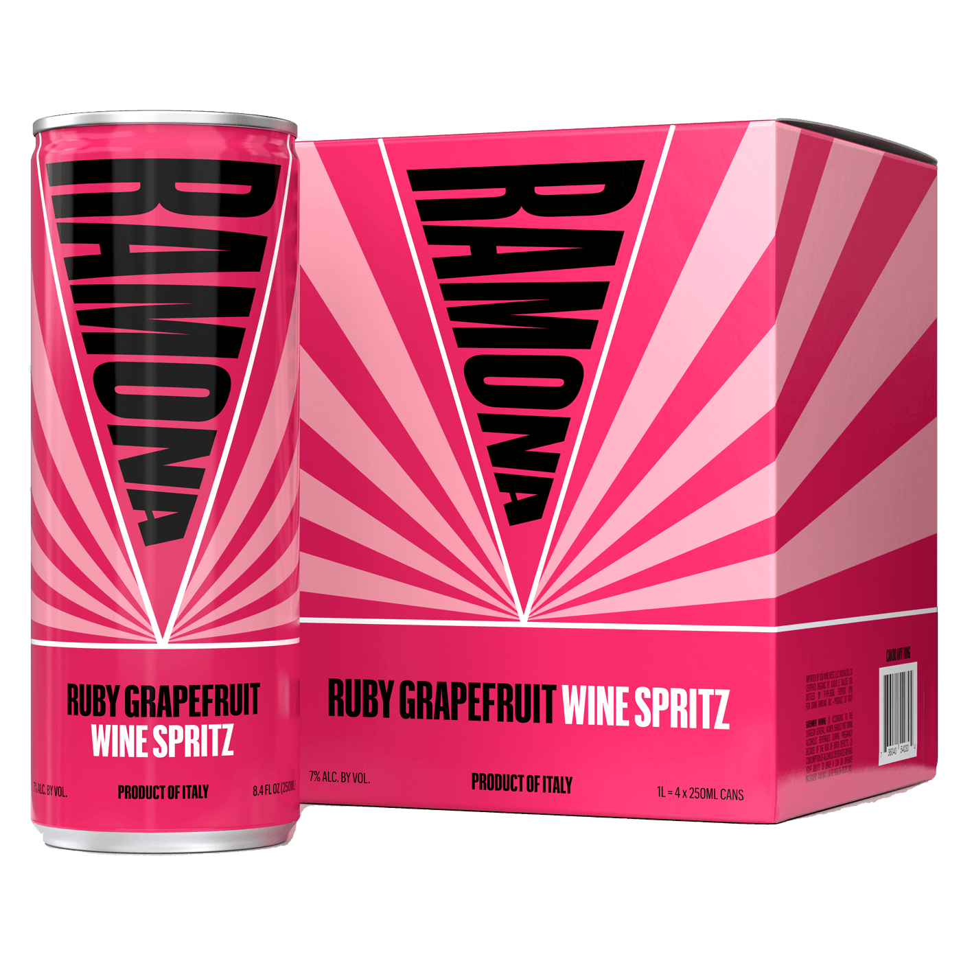 Ramona 'Ruby Grapefruit' Wine Spritz 4 Pack (250ml each)