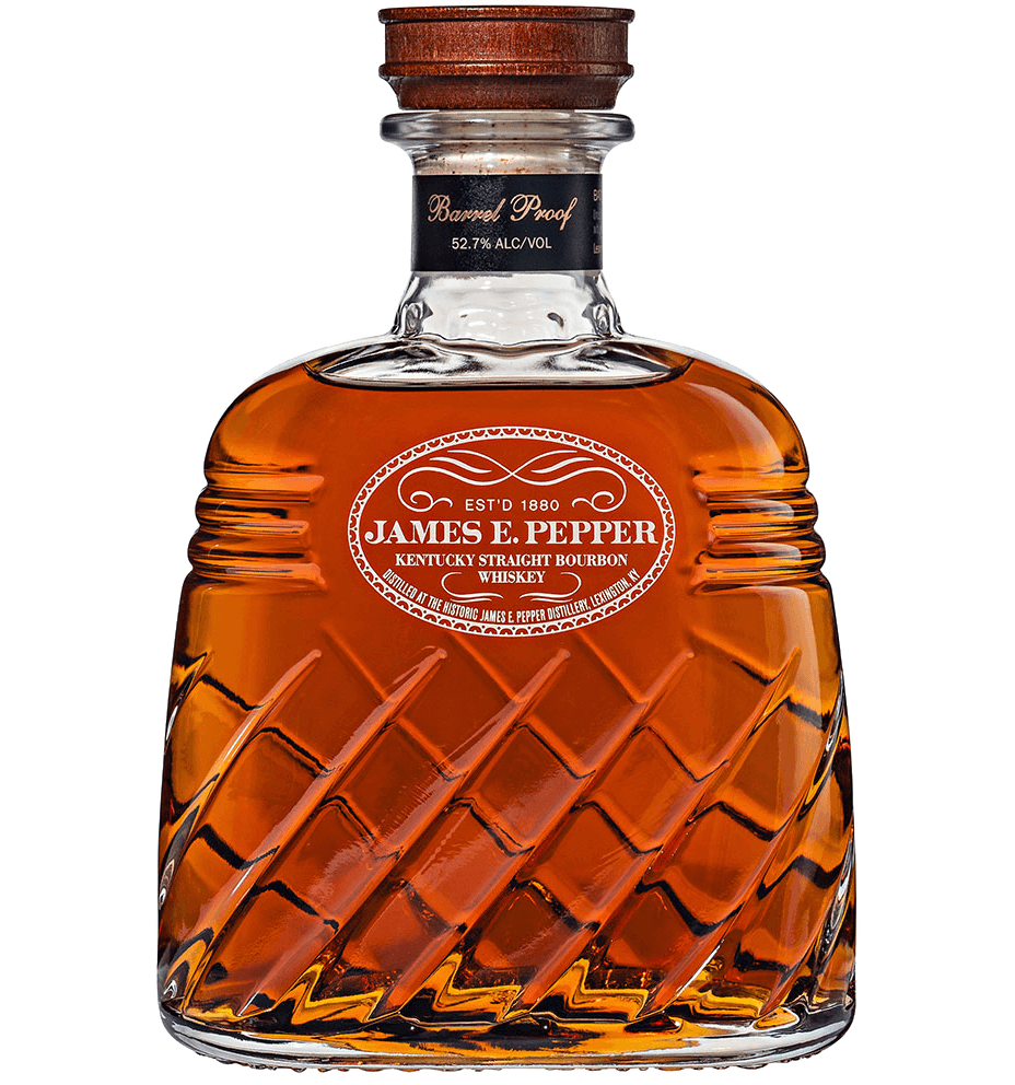 James E. Pepper Barrel Proof Straight Rye Decanter - 750ML